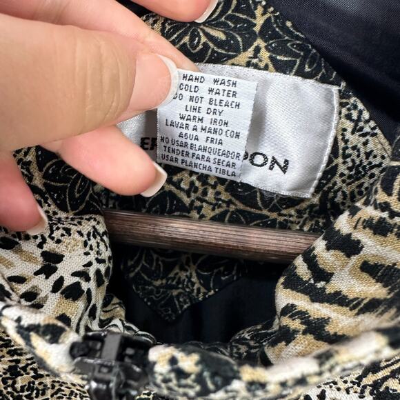 Ern London Jacket M Silk Animal Print Patchwork Boho Luxe Mob Wife Statement - Picture 4 of 6